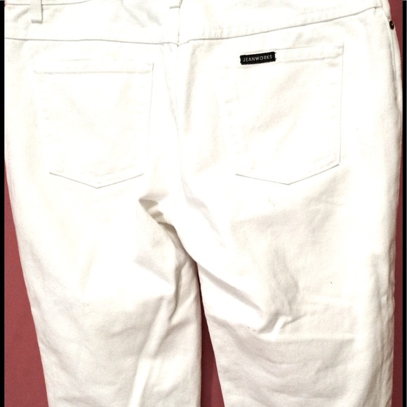 💥NWOT💥VINTAGE 80’S WHITE DENIM JEAN CAPRI - Picture 2 of 16